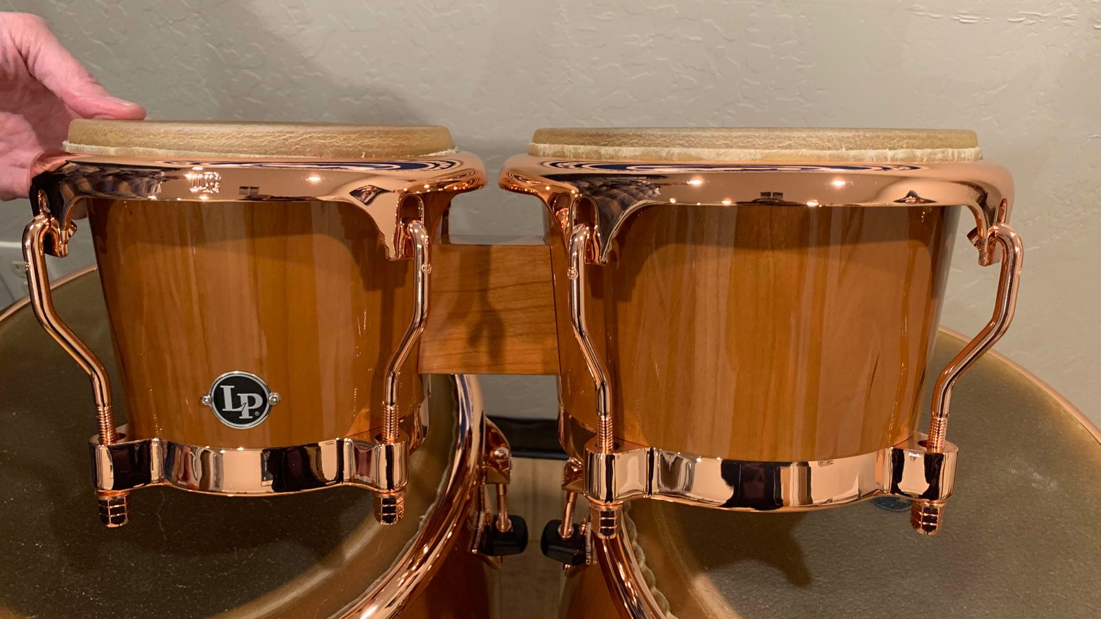 ~LIMITED EDITION~ LP Latin Percussion LP201AX-2CB Pure Cherrywood Top-Tuning Bongo Set with Bronze Hardware